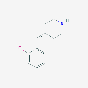 molecular formula C12H14FN B1356204 4-[(2-Fluorophenyl)methylidene]piperidine 