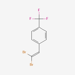 molecular formula C9H5Br2F3 B1356207 苯，1-(2,2-二溴乙烯基)-4-(三氟甲基)- CAS No. 131356-53-1