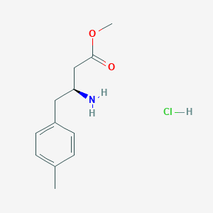 molecular formula C12H18ClNO2 B13562110 methyl(3S)-3-amino-4-(4-methylphenyl)butanoatehydrochloride 