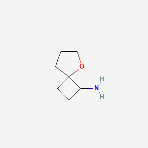 molecular formula C7H13NO B13562114 5-Oxaspiro[3.4]octan-1-amine 