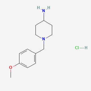 molecular formula C13H21ClN2O B1356215 1-(4-Methoxybenzyl)piperidin-4-amine hydrochloride CAS No. 1158533-04-0