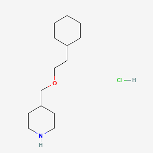 molecular formula C14H28ClNO B1356218 4-[(2-环己基乙氧基)甲基]哌啶盐酸盐 CAS No. 1051919-42-6