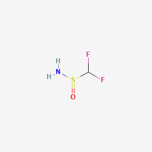 molecular formula CH3F2NOS B13562189 Difluoromethanesulfinamide 