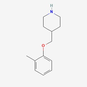 molecular formula C13H19NO B1356219 4-[(2-Methylphenoxy)methyl]piperidine CAS No. 63608-40-2