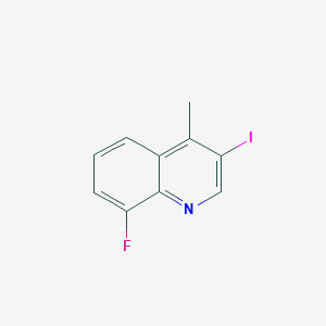 molecular formula C10H7FIN B13562194 8-Fluoro-3-iodo-4-methylquinoline 