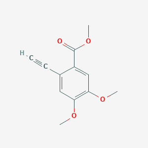 molecular formula C12H12O4 B13562238 Methyl2-ethynyl-4,5-dimethoxybenzoate 
