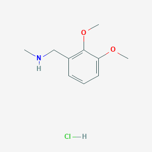 molecular formula C10H16ClNO2 B1356231 1-(2,3-Dimethoxyphenyl)-N-methylmethanamine hydrochloride CAS No. 1158741-90-2