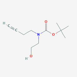 molecular formula C11H19NO3 B13562314 Tert-butyl but-3-YN-1-YL(2-hydroxyethyl)carbamate 