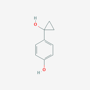 molecular formula C9H10O2 B13562399 4-(1-Hydroxycyclopropyl)phenol 