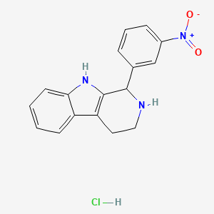 molecular formula C17H16ClN3O2 B1356240 1-(3-Nitrophenyl)-2,3,4,9-tetrahydro-1H-pyrido[3,4-b]indole hydrochloride CAS No. 102207-59-0