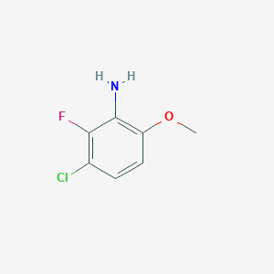 molecular formula C7H7ClFNO B13562405 3-Chloro-2-fluoro-6-methoxyaniline 