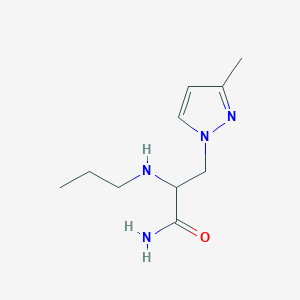 molecular formula C10H18N4O B13562408 3-(3-Methyl-1h-pyrazol-1-yl)-2-(propylamino)propanamide 