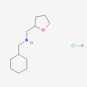 molecular formula C12H24ClNO B1356245 Cyclohexylmethyl-(tetrahydro-furan-2-ylmethyl)-amine hydrochloride CAS No. 1048649-17-7