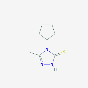 molecular formula C8H13N3S B1356246 4-环戊基-5-甲基-4H-1,2,4-三唑-3-硫醇 CAS No. 669755-14-0
