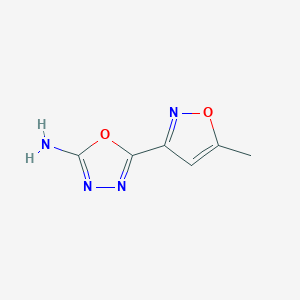 molecular formula C6H6N4O2 B1356252 5-(5-甲基-1,2-恶唑-3-基)-1,3,4-恶二唑-2-胺 CAS No. 725698-89-5