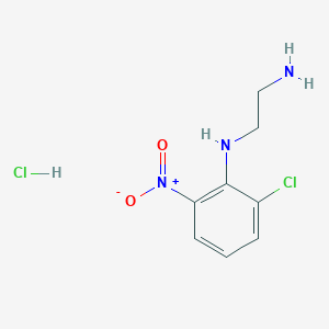 molecular formula C8H11Cl2N3O2 B1356256 N-(2-chloro-6-nitrophenyl)ethane-1,2-diamine hydrochloride 