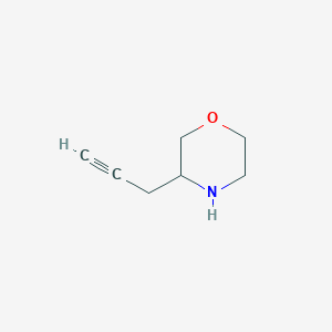 molecular formula C7H11NO B13562578 3-(Prop-2-yn-1-yl)morpholine 