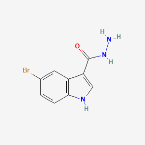 molecular formula C9H8BrN3O B13562599 5-Bromoindole-3-carbohydrazide 