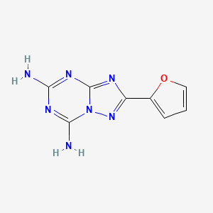 molecular formula C8H7N7O B13562634 2-(Furan-2-yl)-[1,2,4]triazolo[1,5-a][1,3,5]triazine-5,7-diamine 