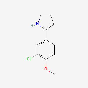 molecular formula C11H14ClNO B1356265 2-(3-Chloro-4-methoxyphenyl)pyrrolidine 