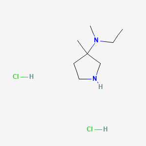 molecular formula C8H20Cl2N2 B13562655 N-ethyl-N,3-dimethylpyrrolidin-3-amine dihydrochloride 