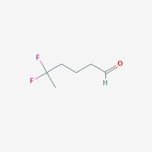 molecular formula C6H10F2O B13562708 5,5-Difluorohexanal 