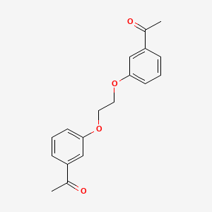 molecular formula C18H18O4 B1356275 1-{3-[2-(3-Acetylphenoxy)ethoxy]phenyl}ethan-1-one 