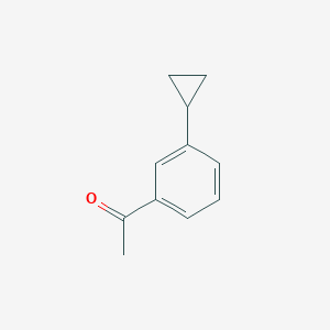 molecular formula C11H12O B1356278 1-(3-Cyclopropylphenyl)ethanone CAS No. 408359-52-4