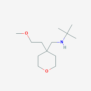 molecular formula C13H27NO2 B13562828 n-((4-(2-Methoxyethyl)tetrahydro-2h-pyran-4-yl)methyl)-2-methylpropan-2-amine 
