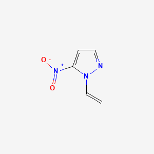 molecular formula C5H5N3O2 B13562881 1-ethenyl-5-nitro-1H-pyrazole 