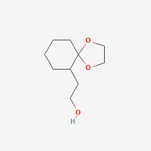 molecular formula C10H18O3 B1356291 2-{1,4-Dioxaspiro[4.5]decan-6-yl}ethan-1-ol CAS No. 57133-56-9