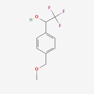 molecular formula C10H11F3O2 B13562951 2,2,2-Trifluoro-1-(4-(methoxymethyl)phenyl)ethan-1-ol 