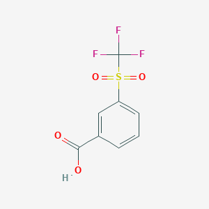 molecular formula C8H5F3O4S B1356301 3-(trifluoromethylsulfonyl)benzoic Acid CAS No. 952-69-2