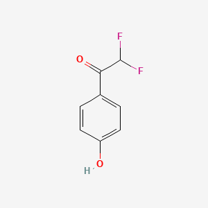 molecular formula C8H6F2O2 B13563015 2,2-Difluoro-1-(4-hydroxyphenyl)ethan-1-one 