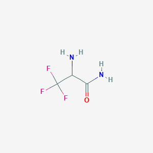 molecular formula C3H5F3N2O B13563064 2-Amino-3,3,3-trifluoropropanamide 