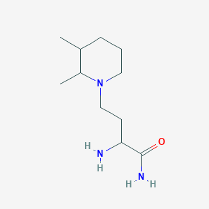 molecular formula C11H23N3O B13563072 2-Amino-4-(2,3-dimethylpiperidin-1-yl)butanamide 