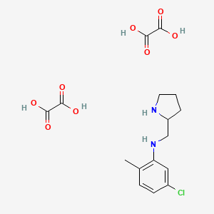 molecular formula C16H21ClN2O8 B1356314 5-Chloro-2-methyl-N-(2-pyrrolidinylmethyl)aniline dioxalate CAS No. 1177341-17-1