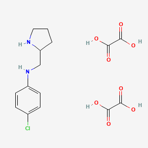 molecular formula C15H19ClN2O8 B1356316 4-Chloro-N-(pyrrolidin-2-ylmethyl)aniline dioxalate CAS No. 1177340-80-5