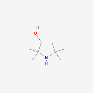 molecular formula C8H17NO B13563213 2,2,5,5-Tetramethylpyrrolidin-3-ol 