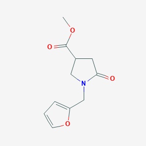 molecular formula C11H13NO4 B1356323 Methyl 1-(furan-2-ylmethyl)-5-oxopyrrolidine-3-carboxylate CAS No. 893750-68-0