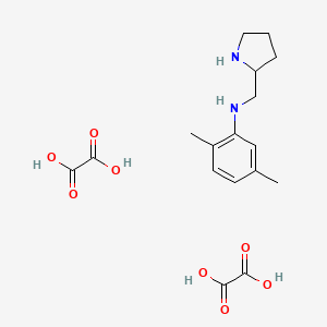2,5-dimethyl-N-(pyrrolidin-2-ylmethyl)aniline dioxalate