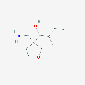 molecular formula C10H21NO2 B13563275 1-(3-(Aminomethyl)tetrahydrofuran-3-yl)-2-methylbutan-1-ol 