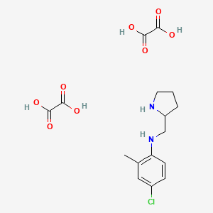 4-chloro-2-methyl-N-(pyrrolidin-2-ylmethyl)aniline dioxalate