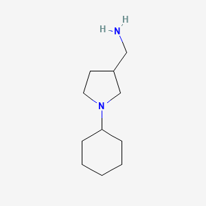 1-(1-Cyclohexylpyrrolidin-3-yl)methanamine