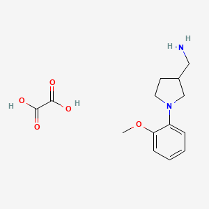 1-[1-(2-Methoxyphenyl)pyrrolidin-3-yl]methanamine oxalate