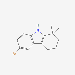 molecular formula C14H16BrN B13563307 6-Bromo-1,1-dimethyl-2,3,4,9-tetrahydro-1h-carbazole 