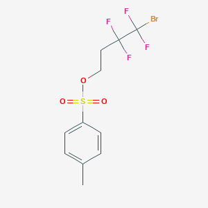 molecular formula C11H11BrF4O3S B13563323 4-Bromo-3,3,4,4-tetrafluorobutyl 4-methylbenzene-1-sulfonate 