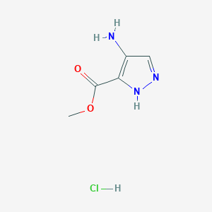 molecular formula C5H8ClN3O2 B1356336 Methyl 4-amino-1H-pyrazole-5-carboxylate hydrochloride CAS No. 27116-93-4