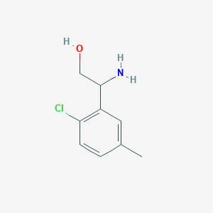 molecular formula C9H12ClNO B13563427 2-Amino-2-(2-chloro-5-methylphenyl)ethan-1-ol 