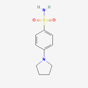 molecular formula C10H14N2O2S B13563483 Benzenesulfonamide,4-(1-pyrrolidinyl)- 